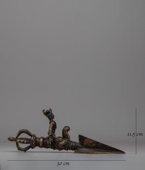 Exquisite Handcrafted Tibetan Brass Phurba Dagger | Perfect for Spiritual Practice