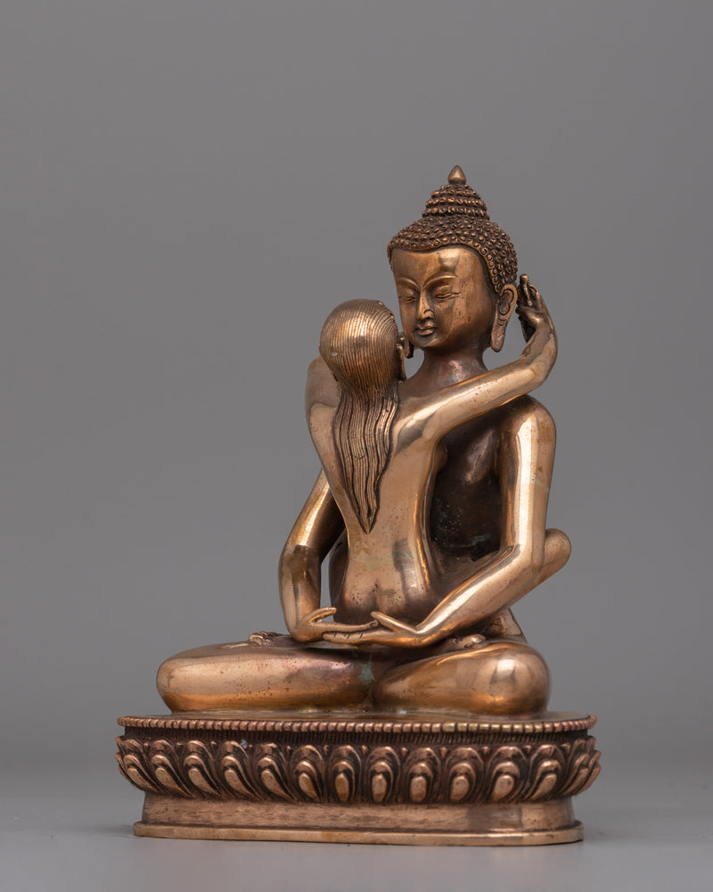 Tibetan Samantabhadra Yab-Yum Statue | Buddhist meditation decor