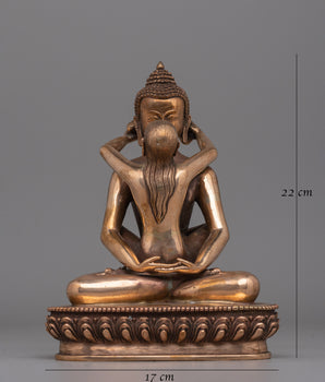 Tibetan Samantabhadra Yab-Yum Statue | Buddhist meditation decor