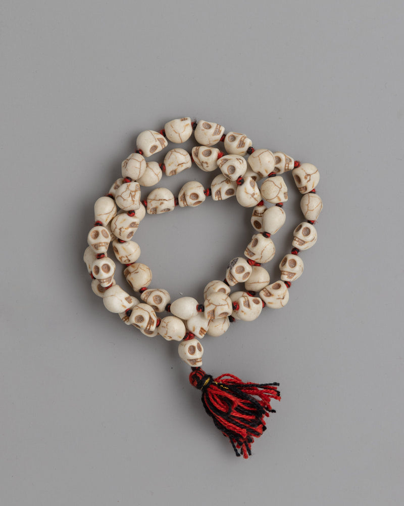 Ethically Sourced Bone Skull Mala | Prayer Beads for Spiritual Meditation