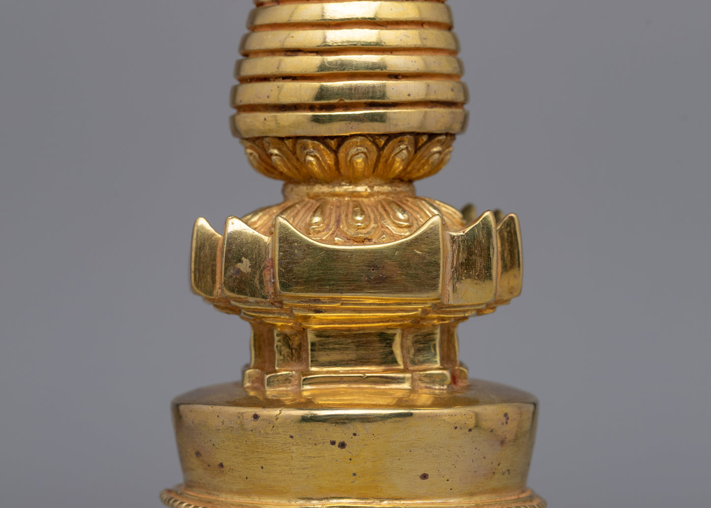 Essential Buddhist Stupa with Lotus Motif | Spiritual Enlightenment Symbol