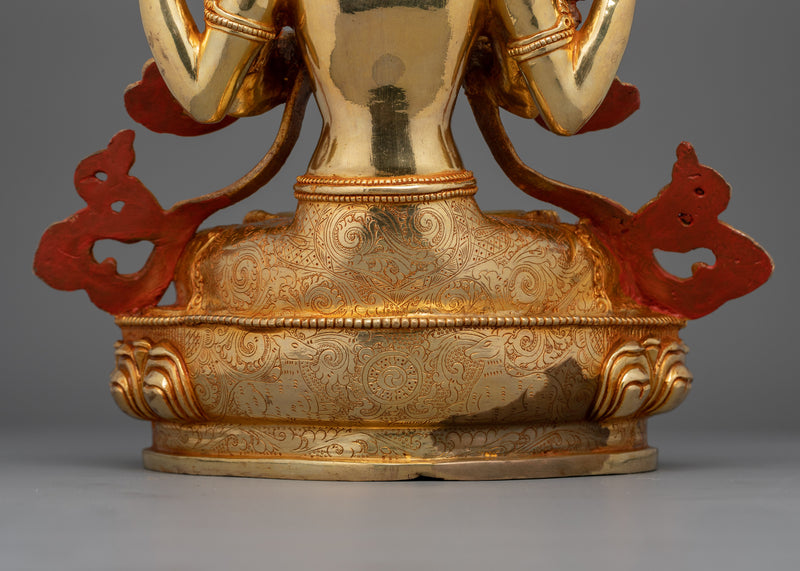 Avalokiteshvara statue Chenrezig | Divine Compassion Sculpture | Buddhist mantra statue