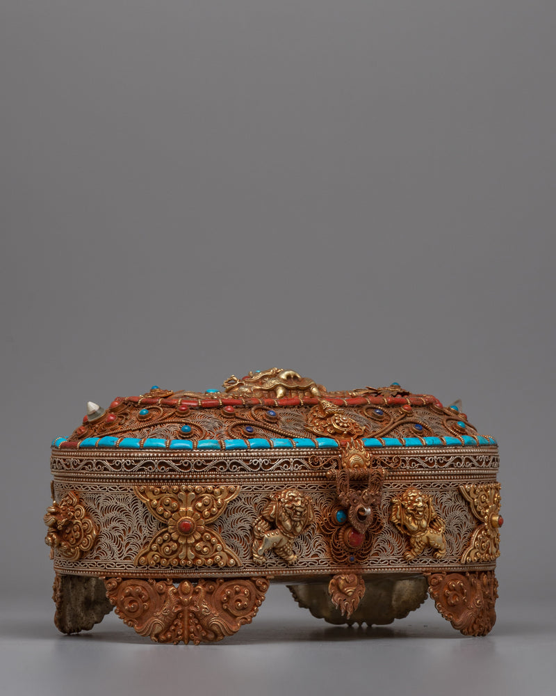 Tibetan Buddhist Treasure Box | Unique Box for Spiritual Tools and Keepsakes