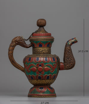 Traditional Beautiful Tibetan Tea Pot | Perfect for Home Decor and Tea Ceremonies