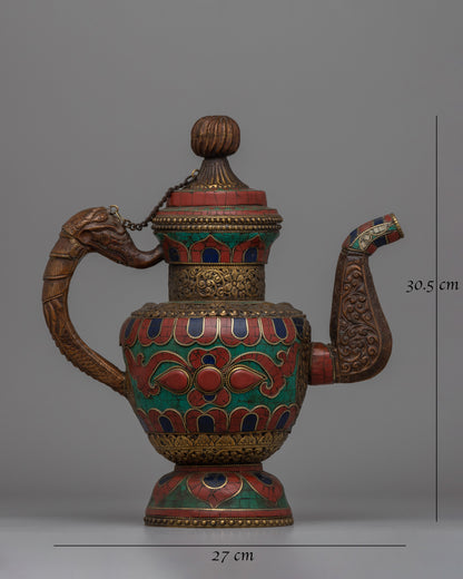 Traditional Beautiful Tibetan Tea Pot | Perfect for Home Decor and Tea Ceremonies