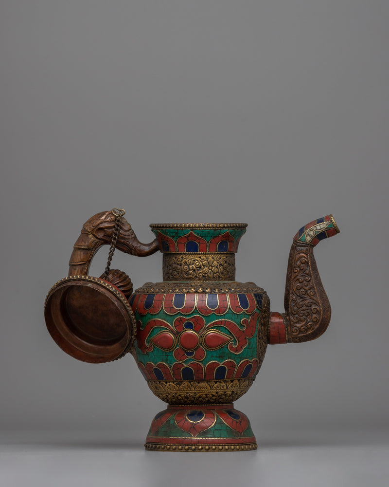 Traditional Beautiful Tibetan Tea Pot | Perfect for Home Decor and Tea Ceremonies