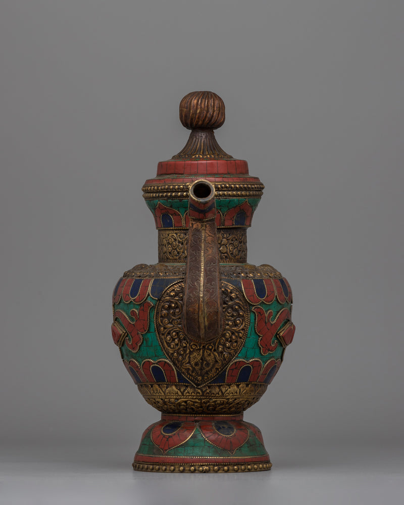 Traditional Beautiful Tibetan Tea Pot | Perfect for Home Decor and Tea Ceremonies