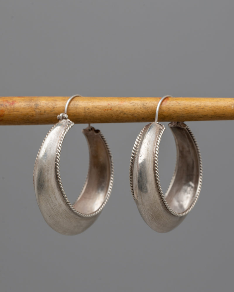 Elegant Oval Silver Earrings | Timeless Silver Accessories, Lightweight Oval Earrings for Women