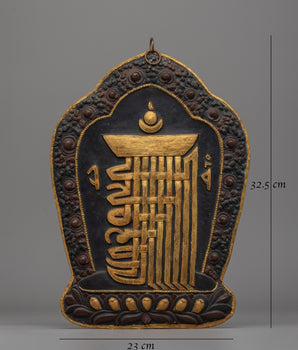 Kalachakra Mantra Wall Art | Sacred Buddhist Mantra for Harmony and Protection