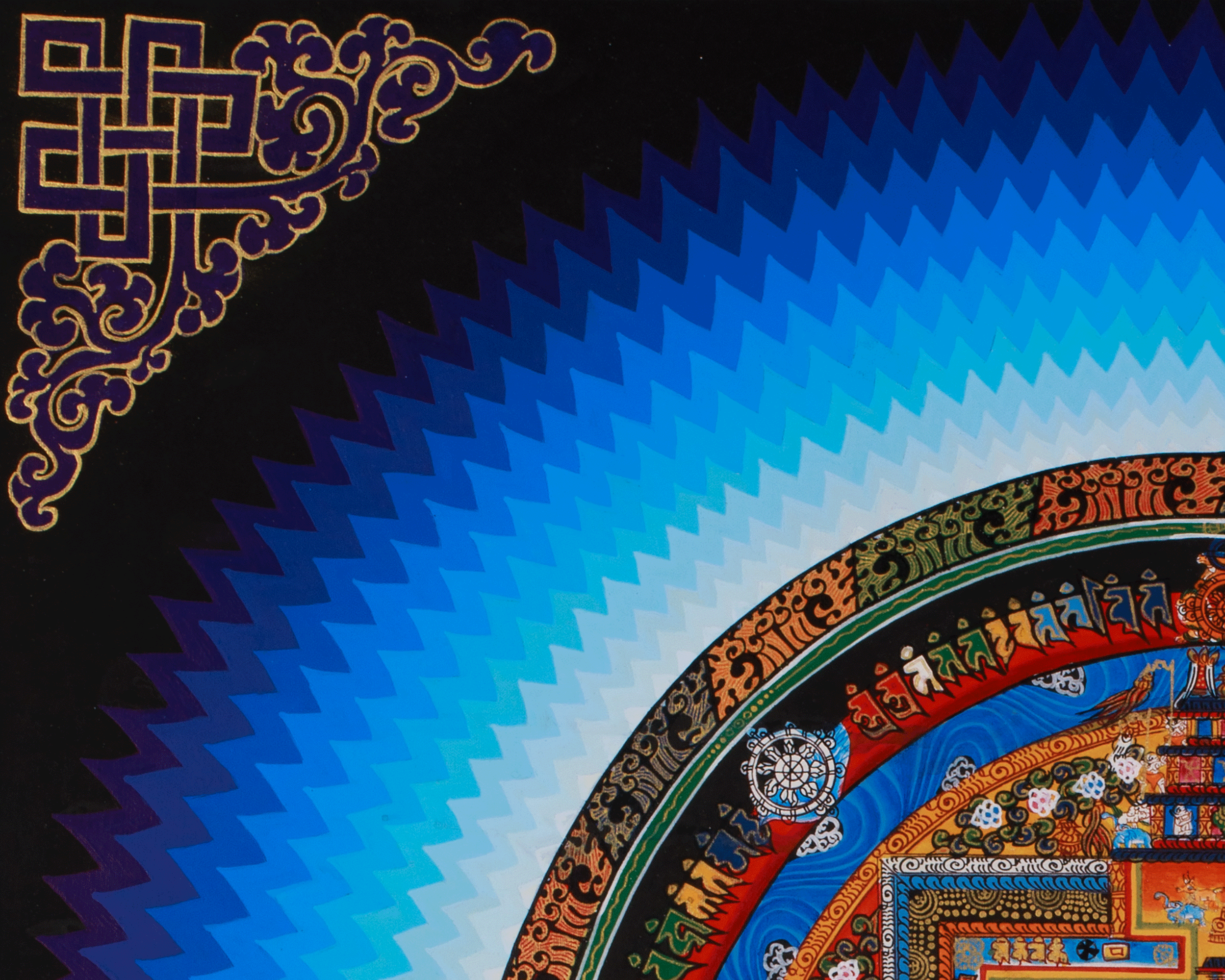 Kalachakra Mandala Meditation Art | Buddhist Wall Hanging Art