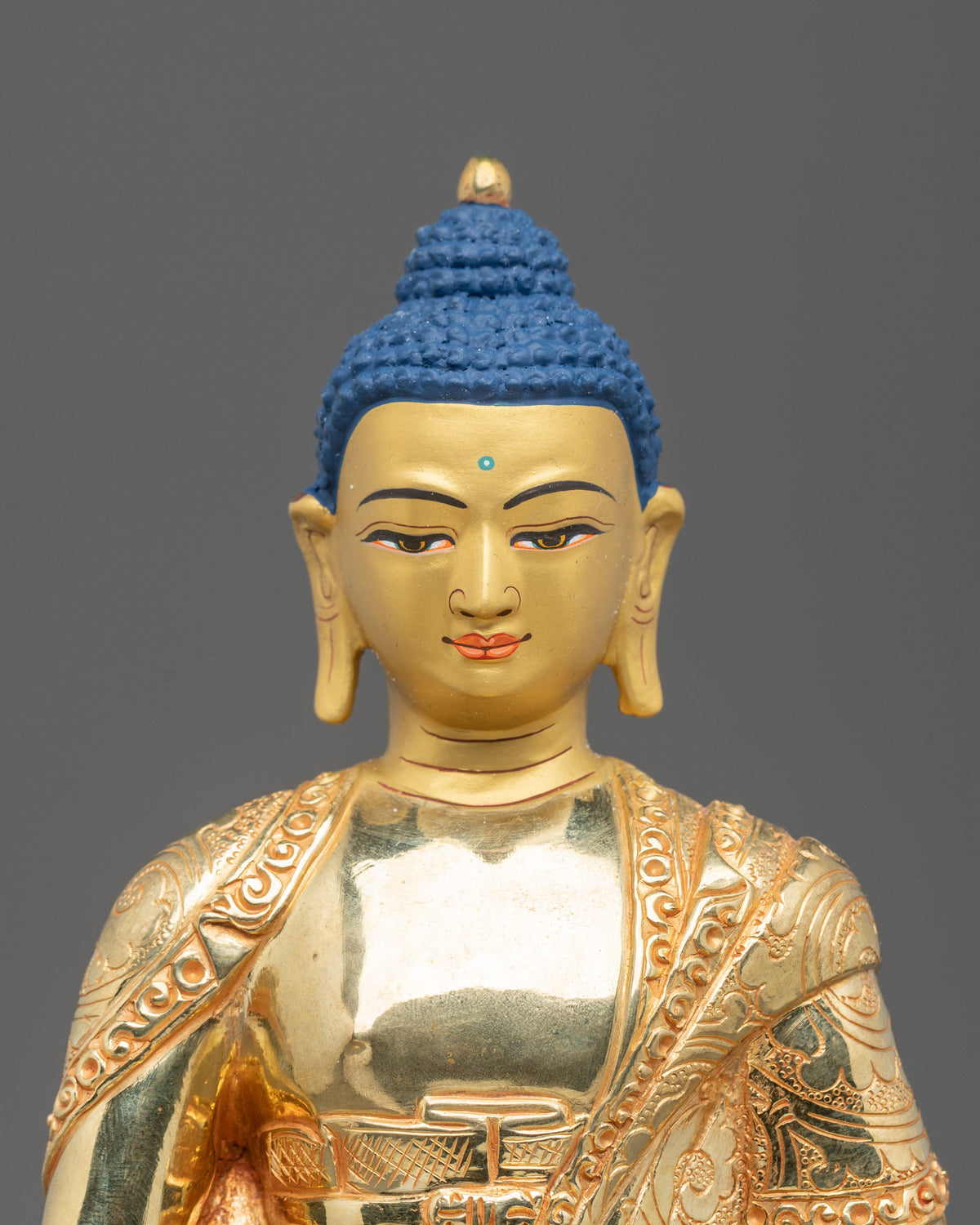 Amitabha Buddha Spiritual Sculpture | Gold Plated Buddhist Statue