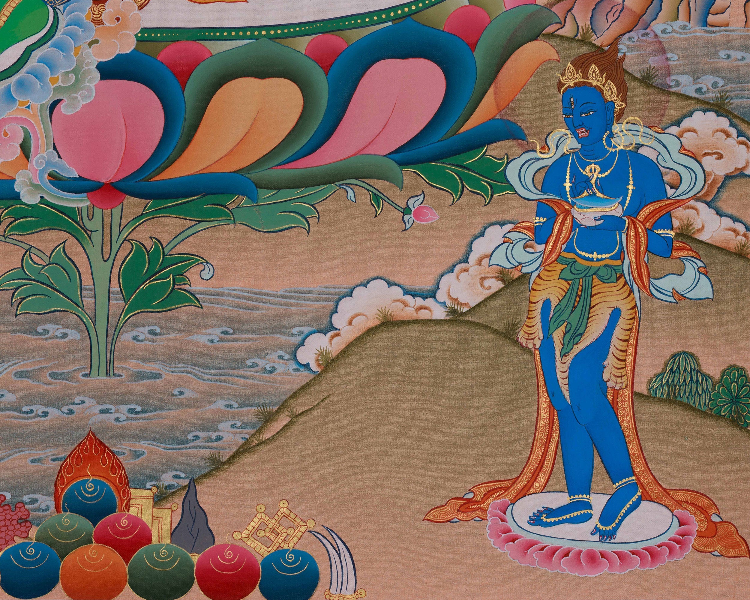 Green Tara Healing and Protection Art | Mother of All Buddhas | Wall Hanging