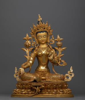 green-tara-48cm-gold-gilded