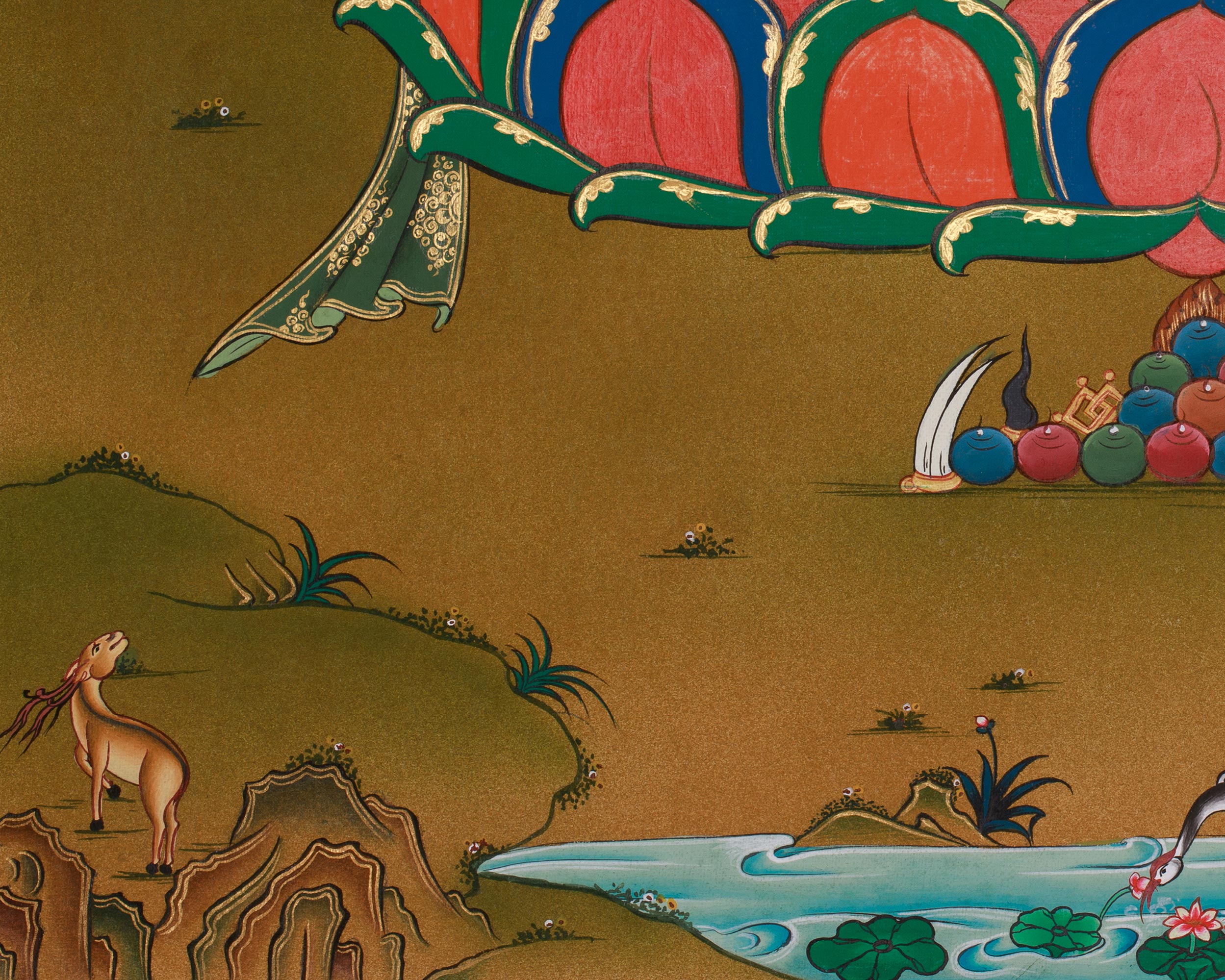 White Tara Sacred Thangka | Tibetan Artwork of Compassion, Healing, and Longevity