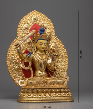 Manjushri Statue Tibetan | Fine Buddhist Artwork
