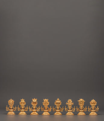 Gold-plated copper 8 Auspicious Symbols