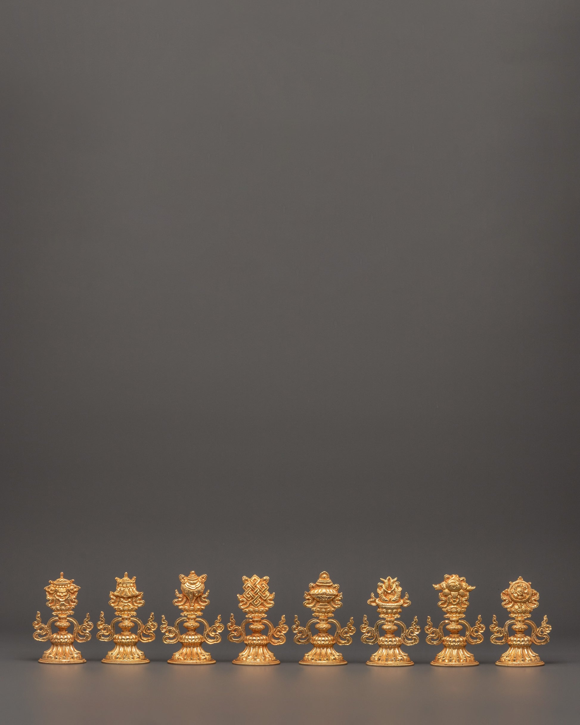 Gold-plated copper 8 Auspicious Symbols