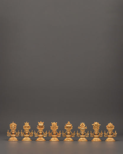 Gold-plated copper 8 Auspicious Symbols