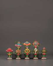 Colorful Buddhist 8 Auspicious Symbols