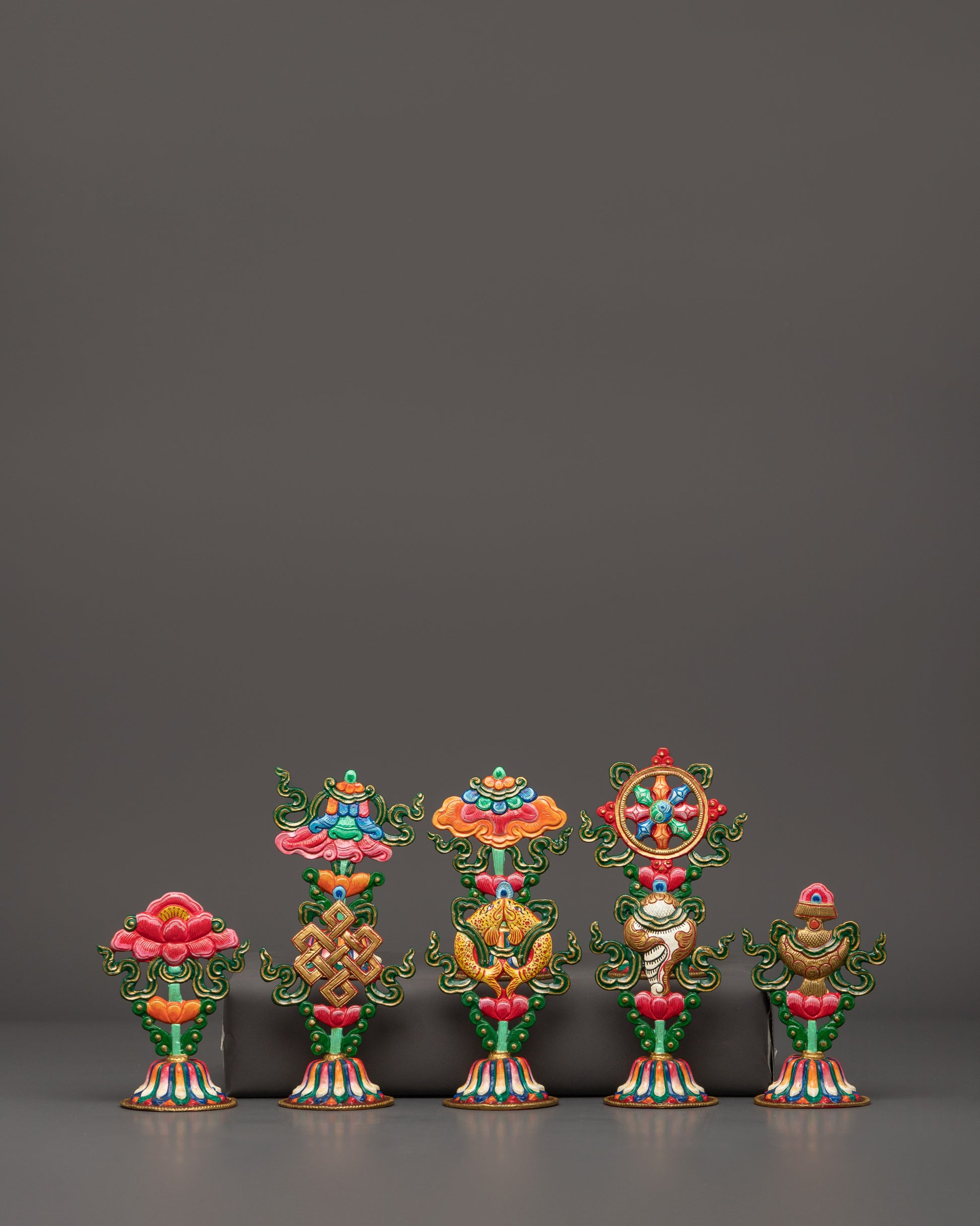Colorful Buddhist 8 Auspicious Symbols