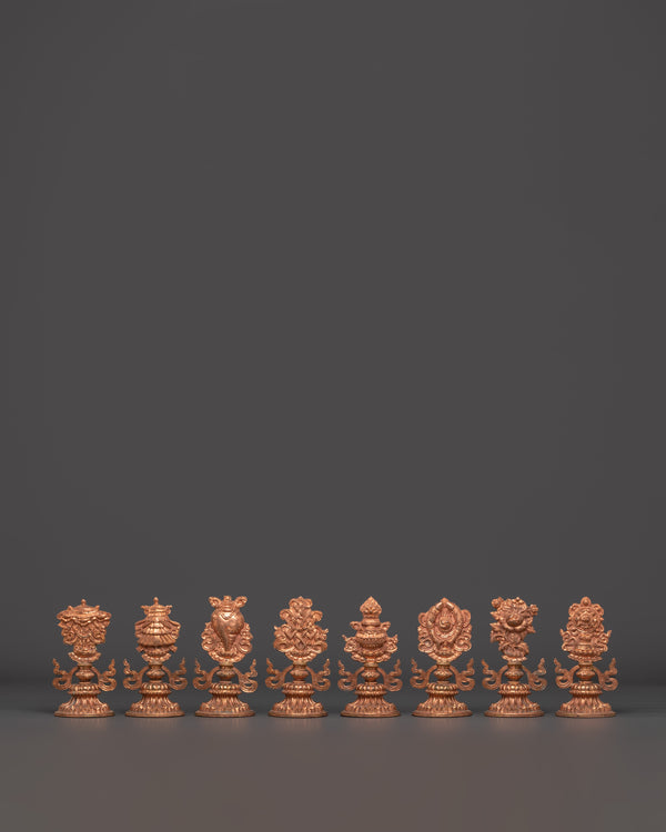 Tibetan 8 Auspicious Symbol Set | Buddhist Spiritual Symbols