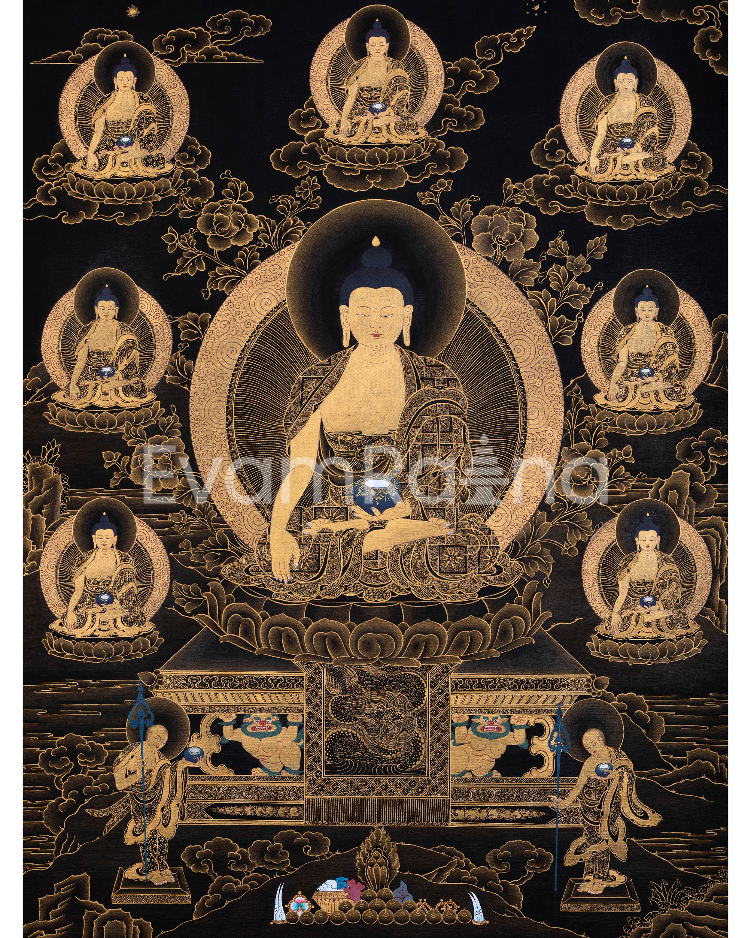 Eight Shakyamuni Buddha Thangka