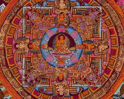 Fine Quality Buddha Mandala Thangka | Hand-painted Tibetan Thangka