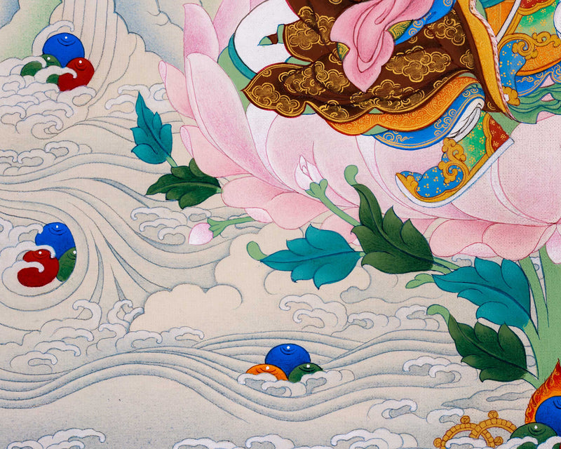 Traditional Tibetan Thangka of Padmasambhava | The Lotus Born Master