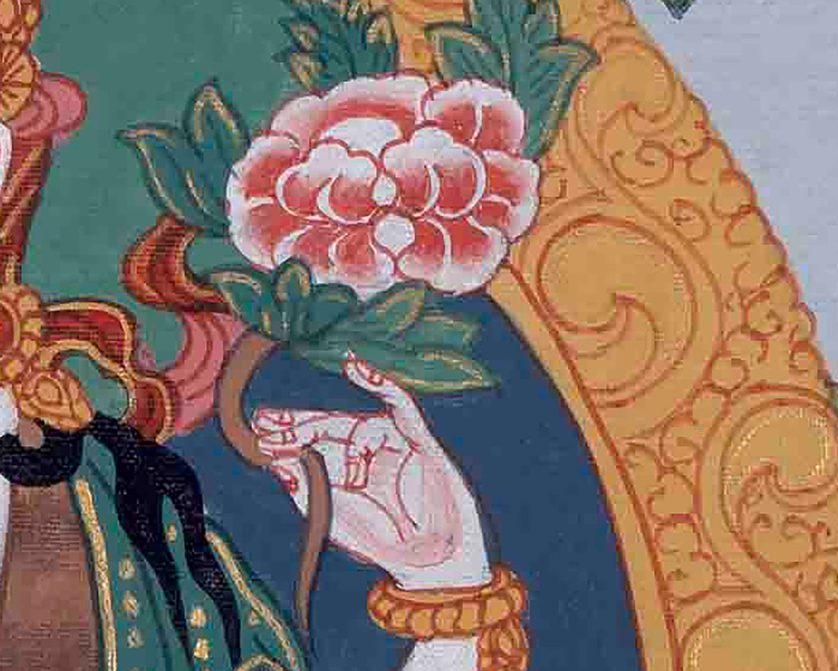 Traditional Hand Painted Chenrezig Thangka Painting | Chenrezig Thangka