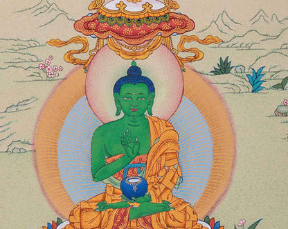 Five Dhyani Buddha Thangka | Hand Painted Traditional Art | Tibetan Buddhism Art