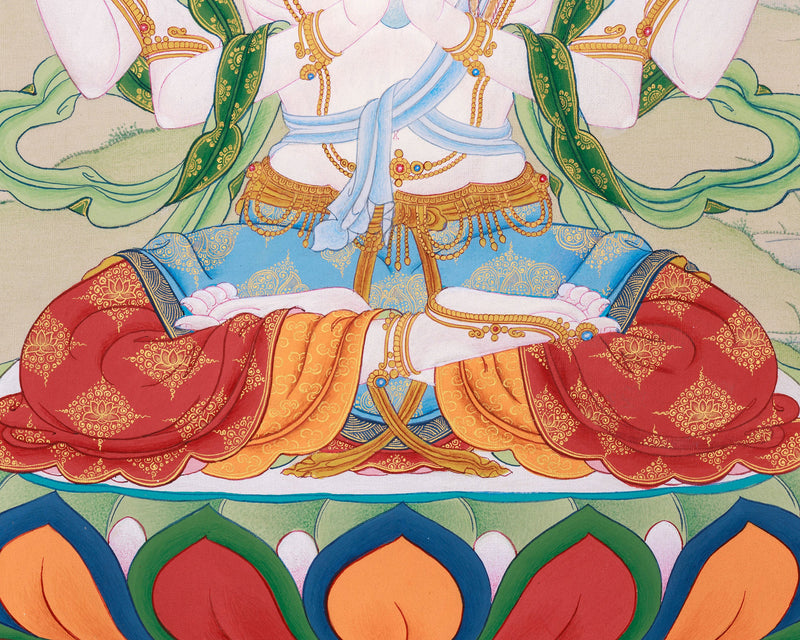 Buddha Avalokiteshvara Thangka Painting