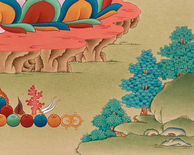 Sangay Menla (Medicine Buddha) Thangka – Traditional Tibetan Healing Art