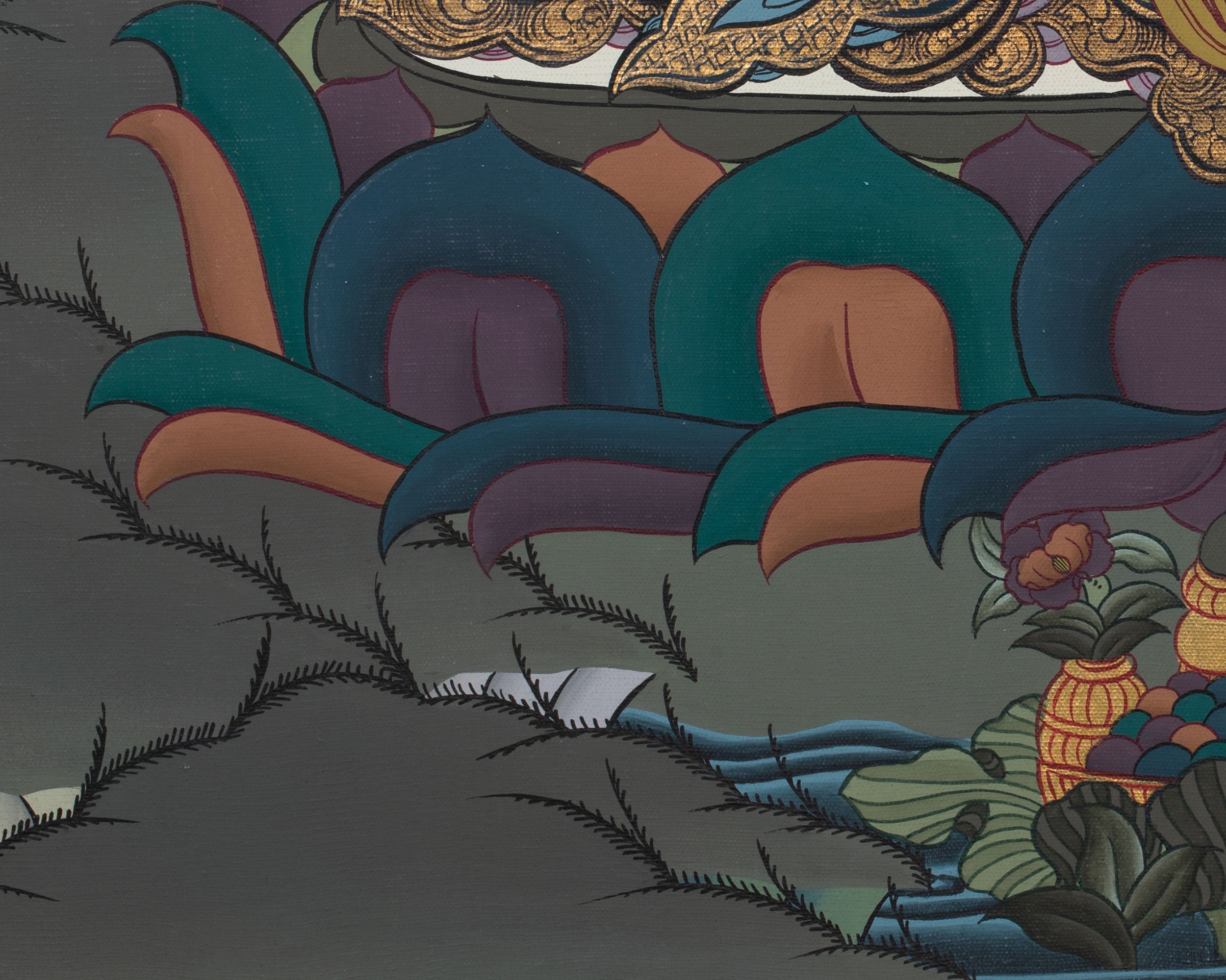 Amitayus Thangka Painting | Buddha of Infinite Life Wall Art
