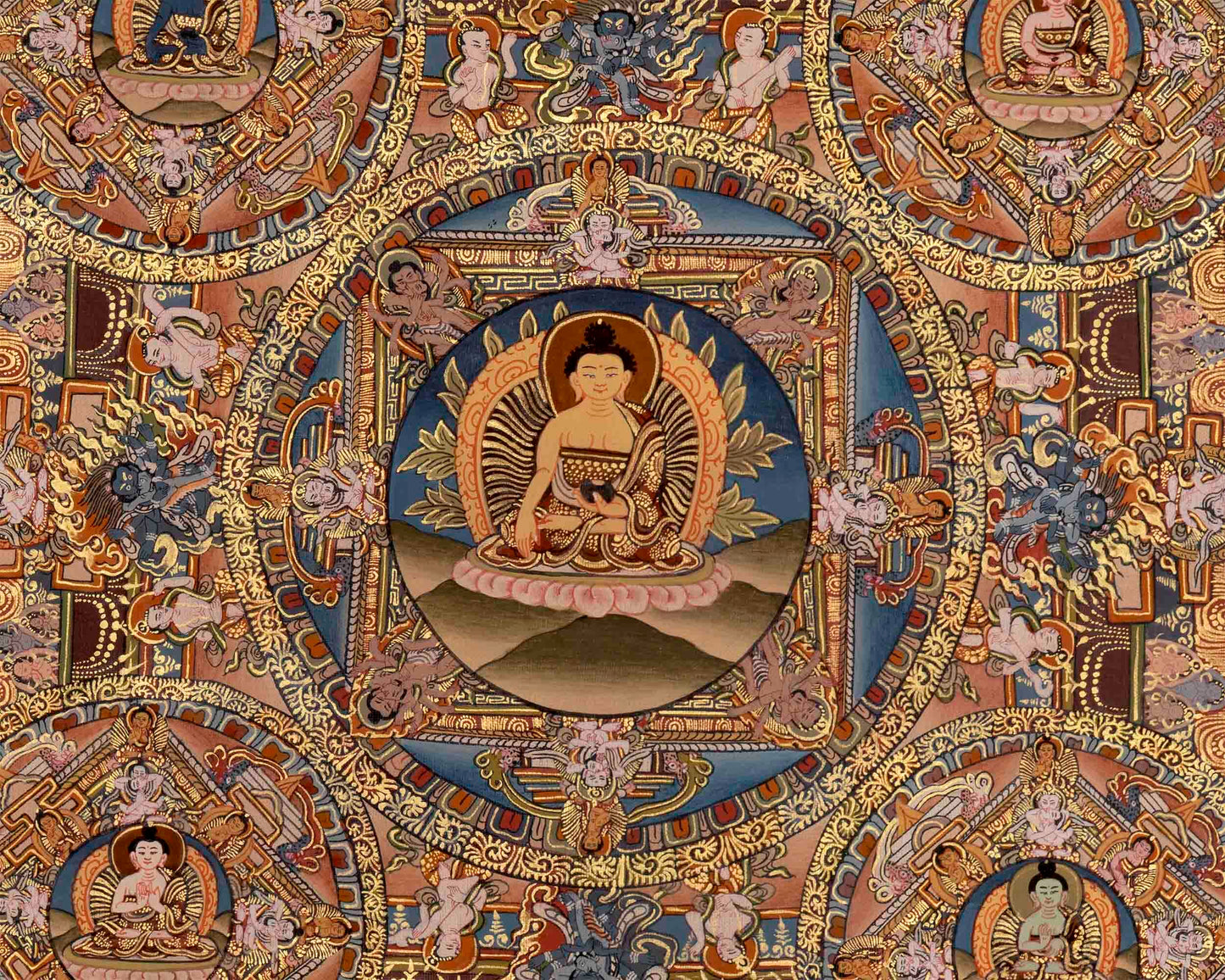 Beautiful Buddha Mandala Thangka | Sacred Wall Decor