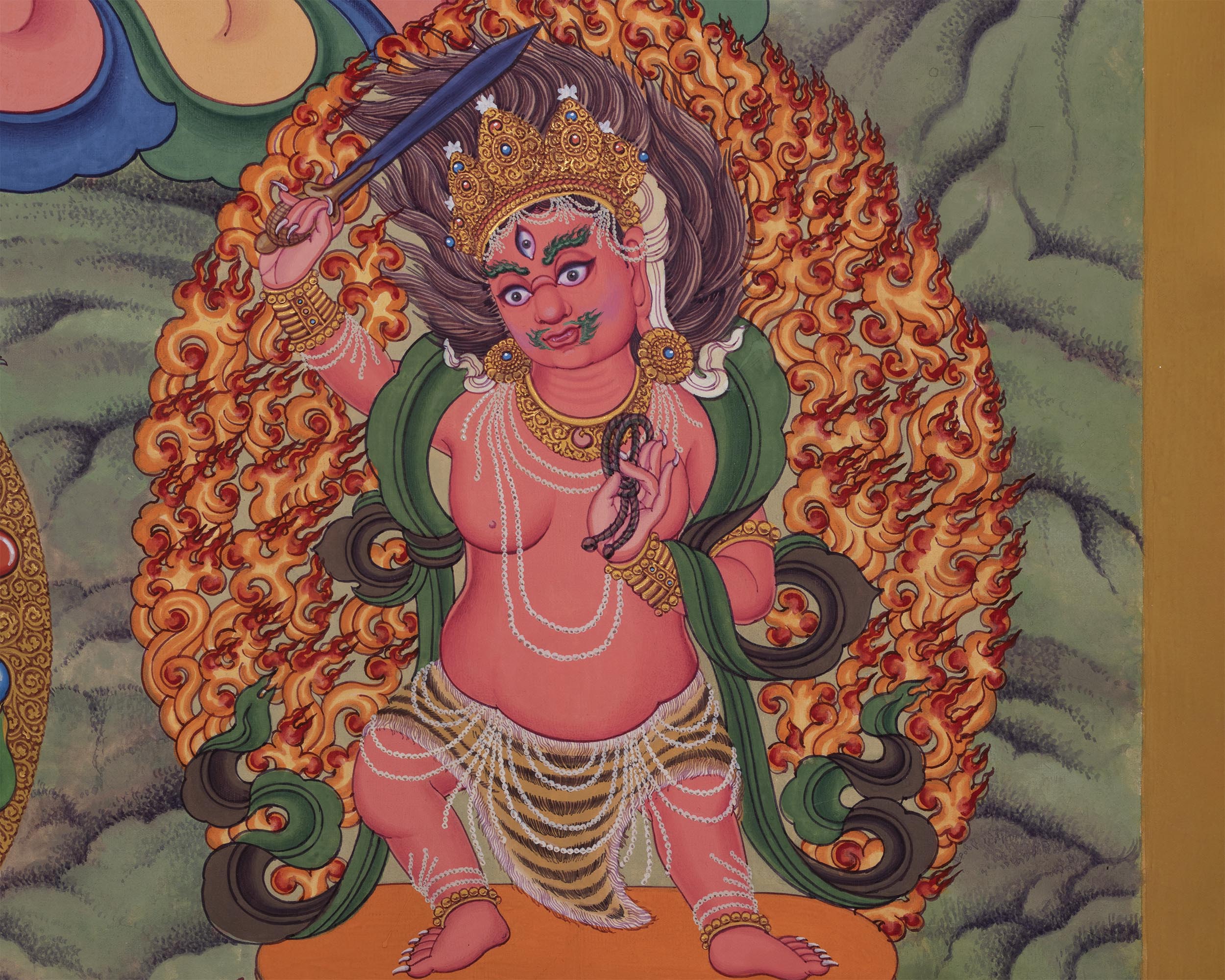 Mother Tara Traditional Thangka Print | The Female Buddha Depiction On A Newari Poster