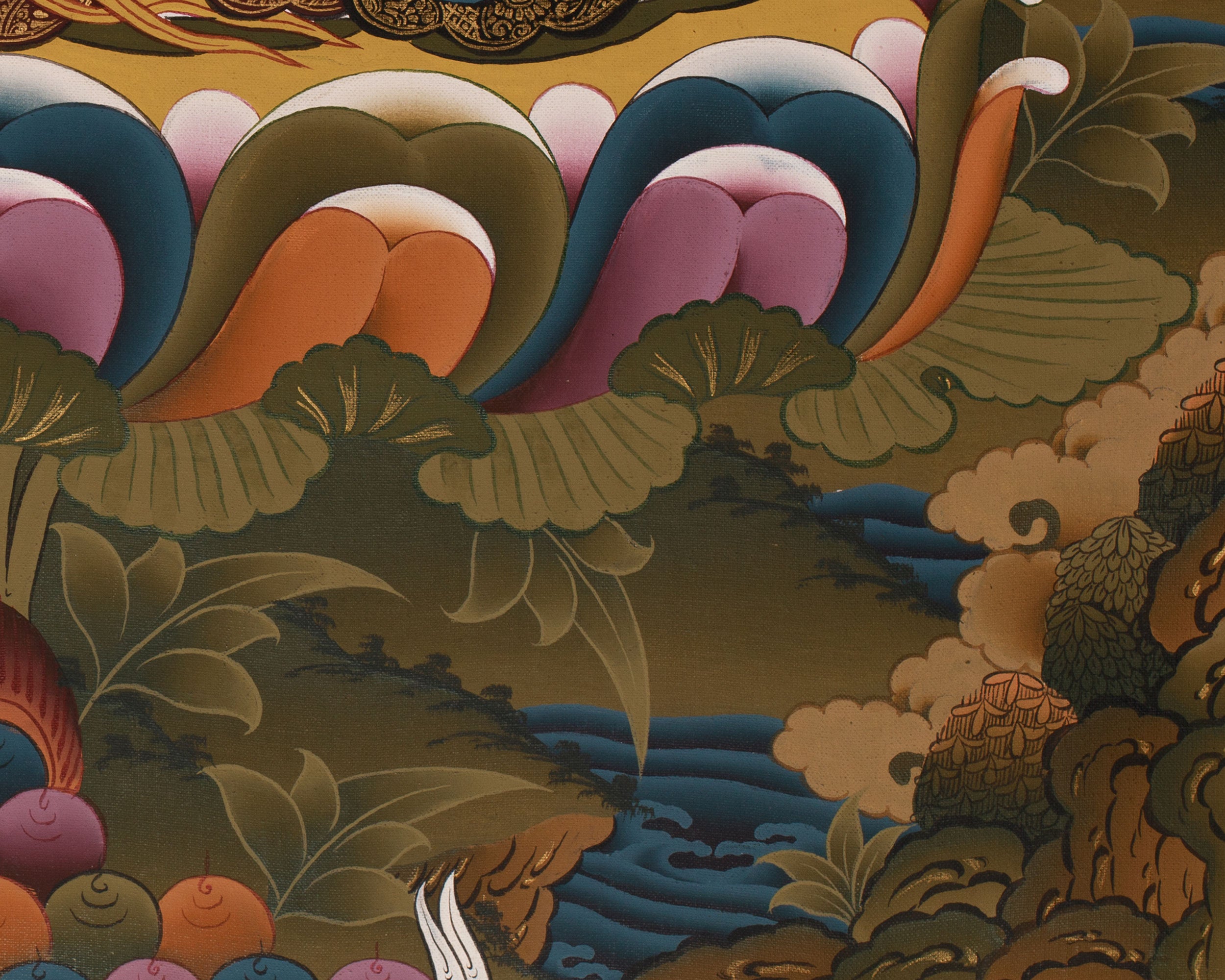 Vajrasattva Thangka Painting | Tibetan Buddhist Artwork
