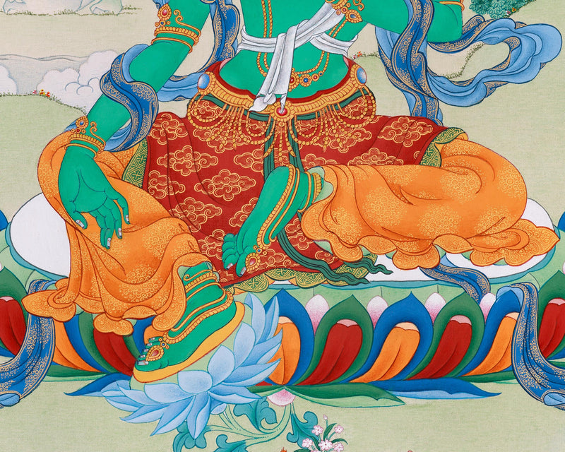 The Great Mother | Green Tara Thangka