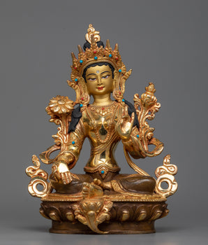 buddhist-green-tara-sculpture-shrine