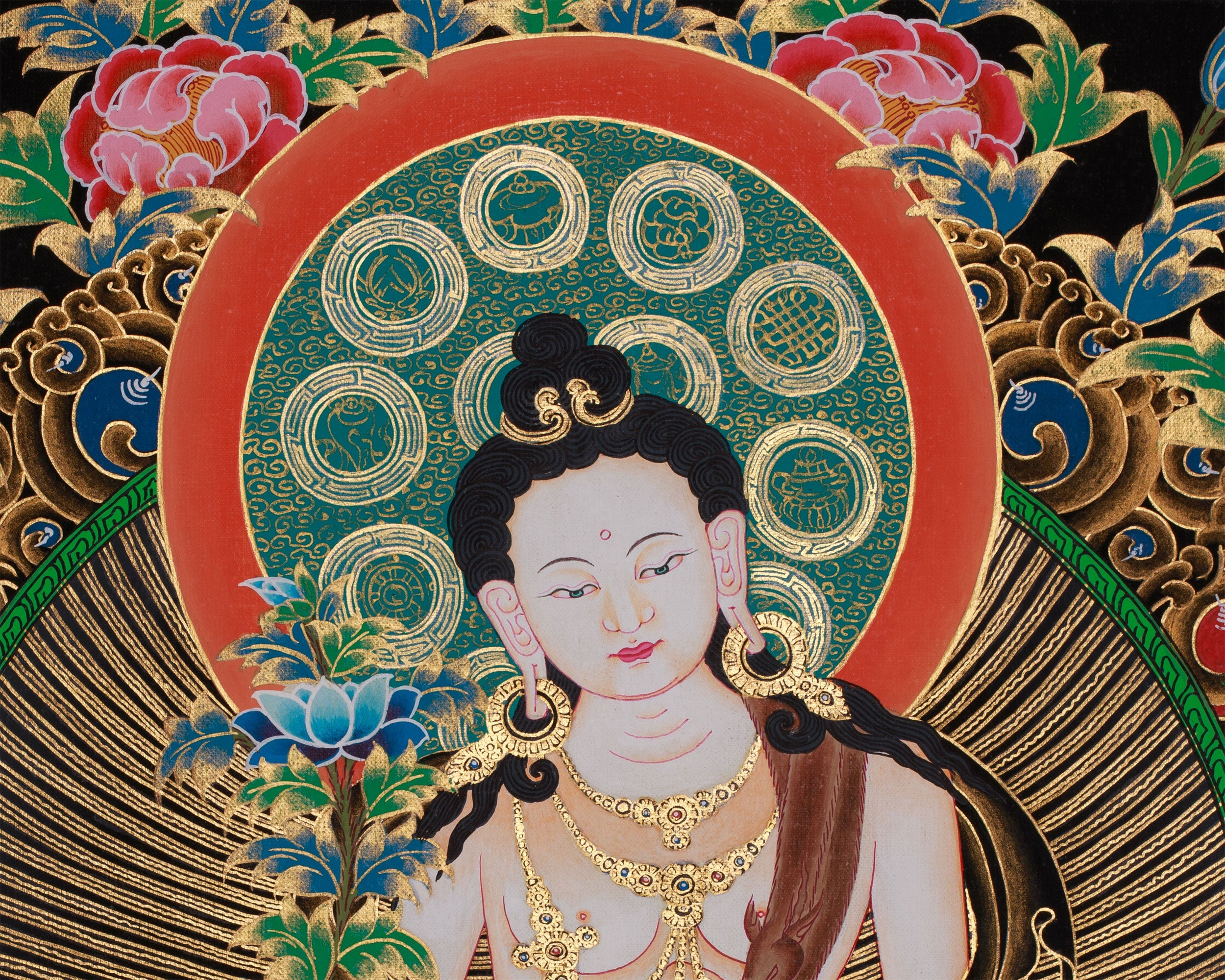 Two Armed Chenrezig Thangka | Embodiment of Infinite Compassion