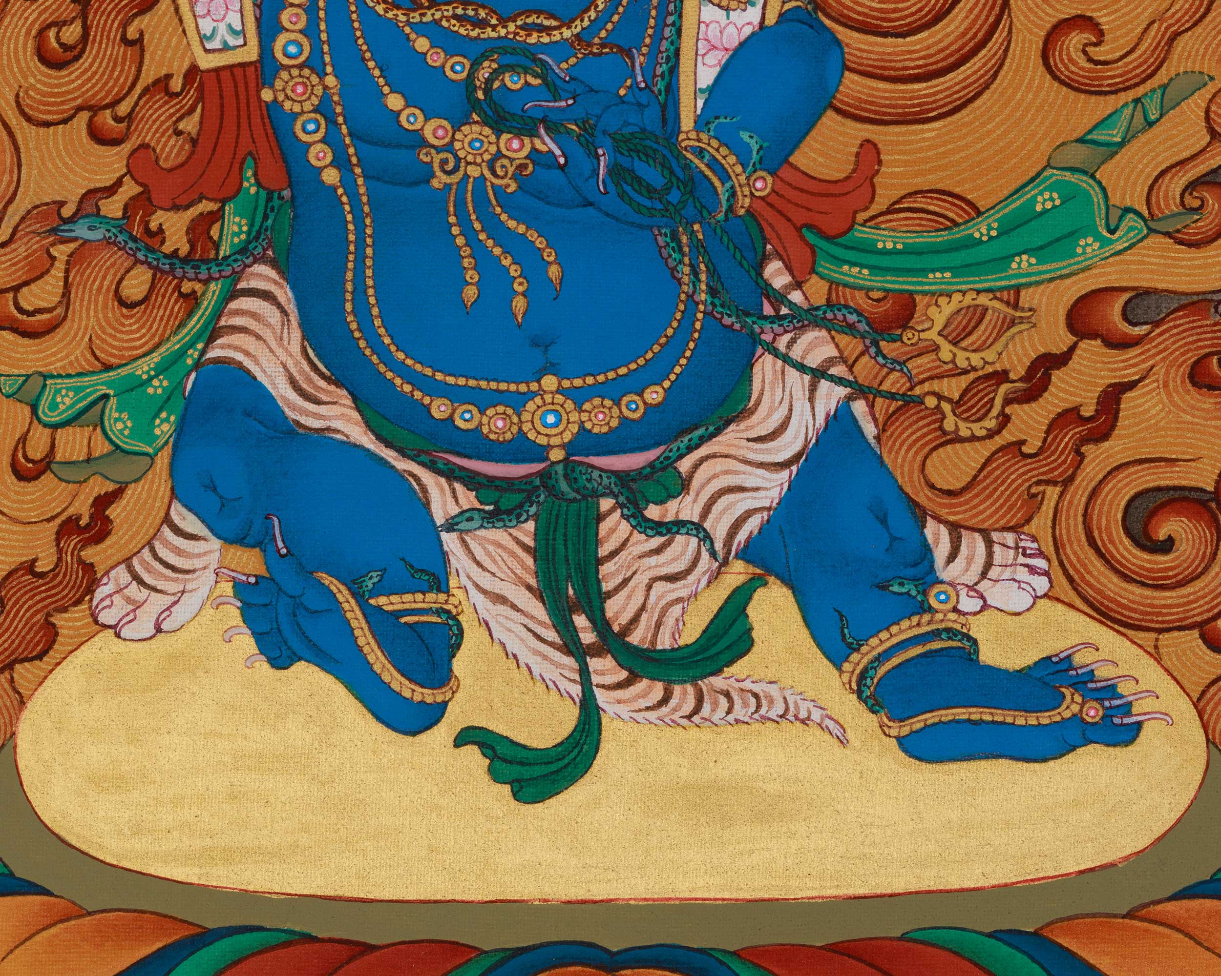 Holder of the Thunderbolt Vajrapani Thangka | The Ultimate Power of All Buddhas