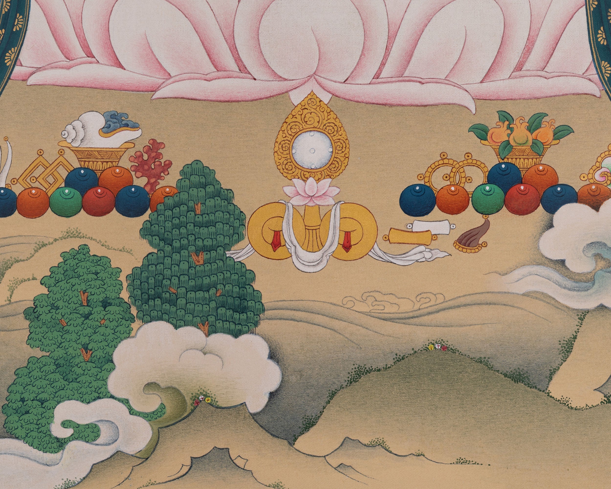 White Tara Longevity Thangka Art | Seven Eyed Deity | Pure Compassion