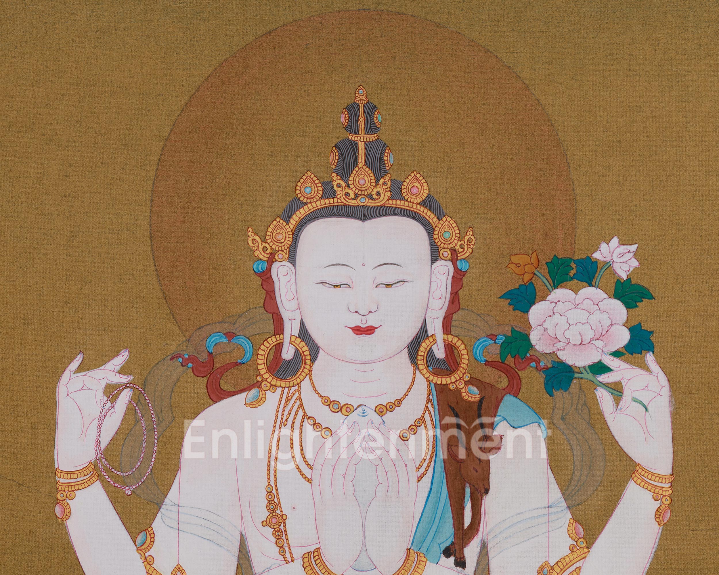 Tibetan Chenrezig Art | The Bodhisattva of Compassion | Spiritual Guidance