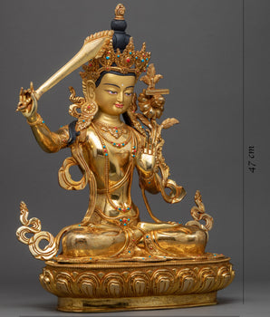 Manjushri Boddhisattva Sculpture | Himalayan Art | Manjushri Statue