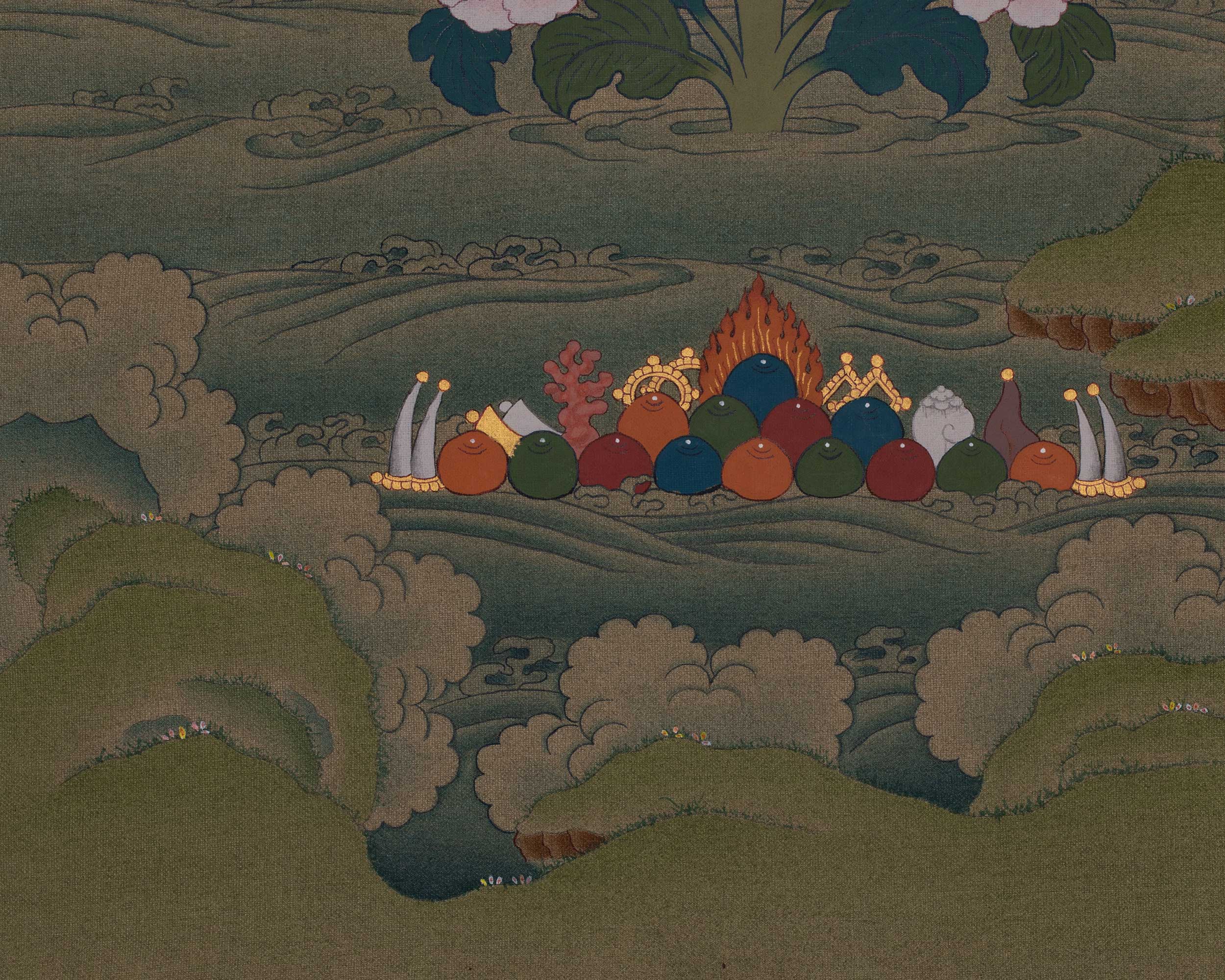 Manjushri With Chenrezig And Vajrapani Art | Wisdom, Compassion, And Power