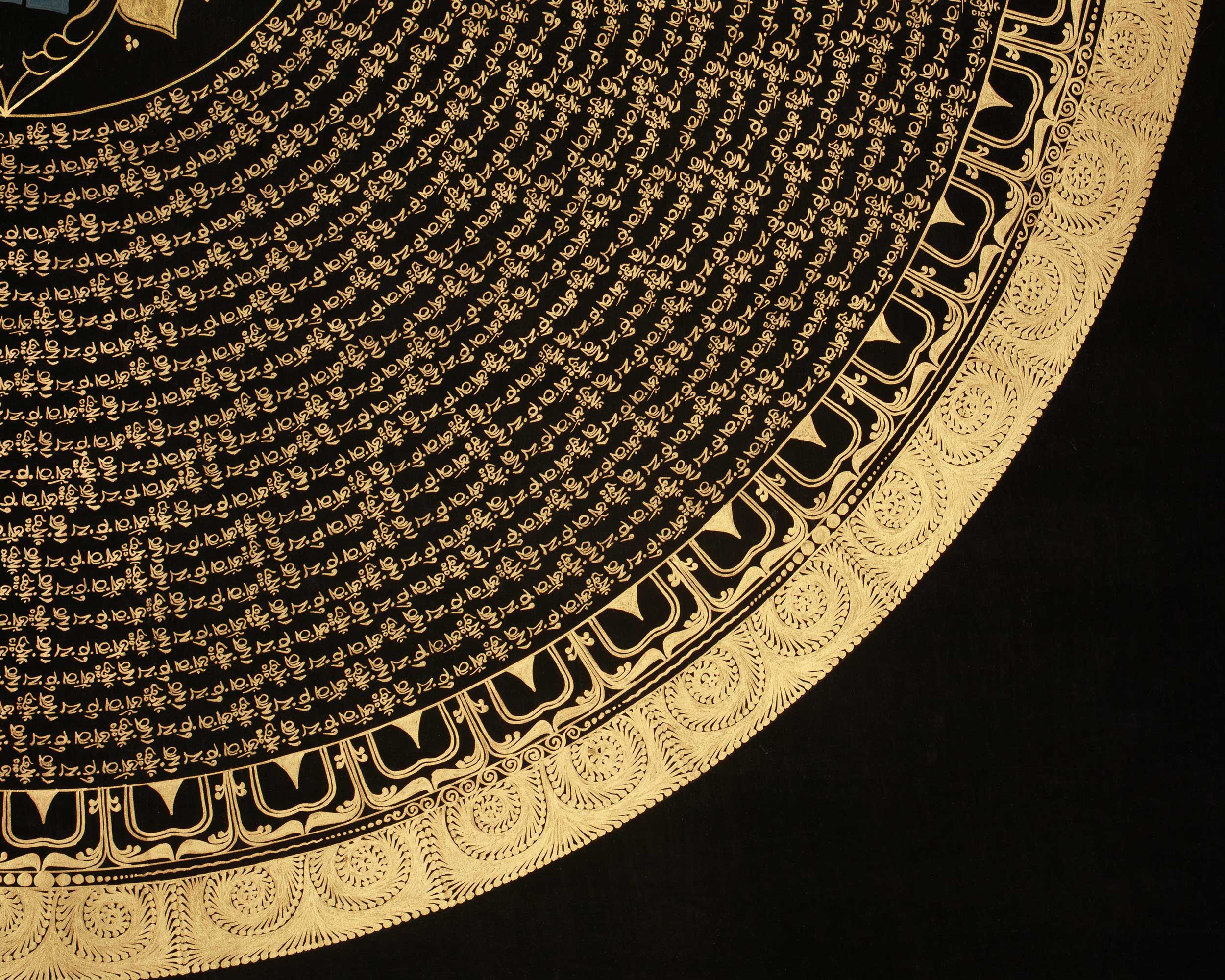 Buddhist Mantra Mandala Artwork | Hand Painted Himalayan Meditation Thangka