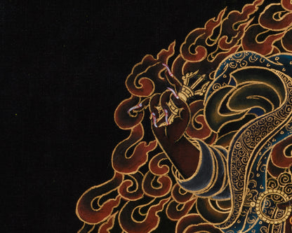 Authentic Hand-Painted Dorje Drolo Thangka | Wrathful Wisdom for Spiritual Protection