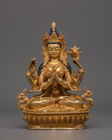 Beautiful 4 Armed Chenrezig Statue 