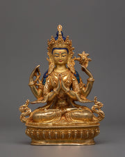 Beautiful 4 Armed Chenrezig Statue 