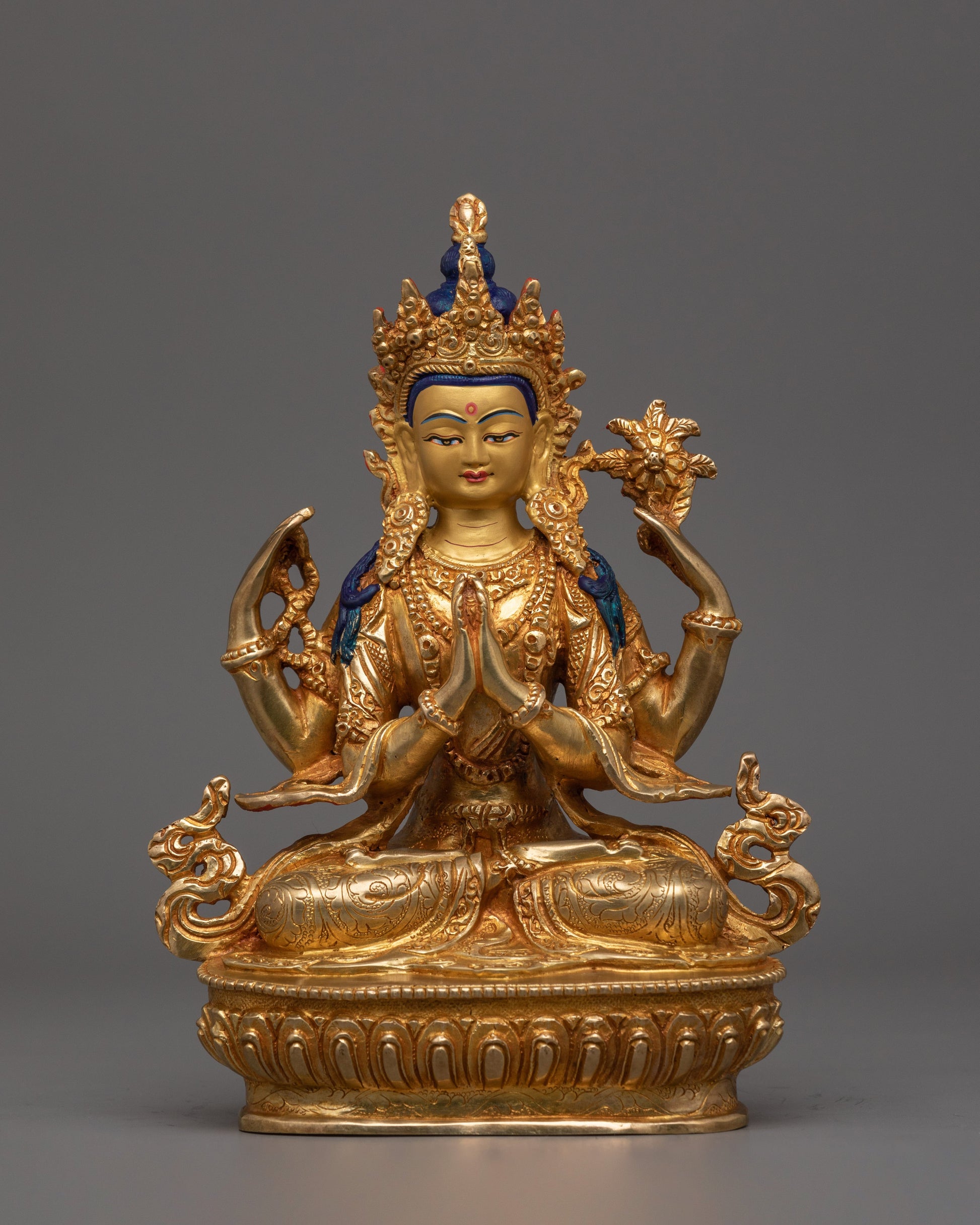 Beautiful 4 Armed Chenrezig Statue 
