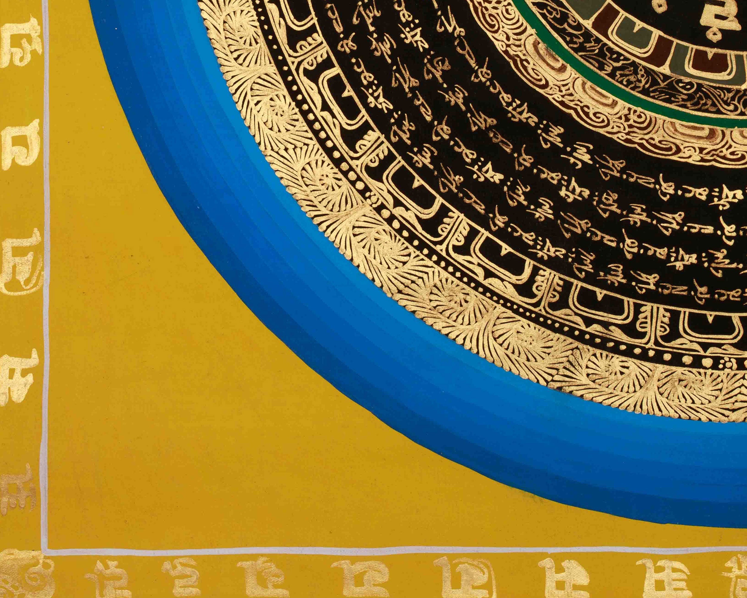 Sacred Mantra Mandala Art | Tibetan Buddhist Thangka Painting